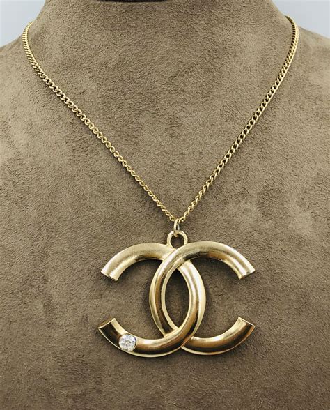 chanel necklace cc logo replica|Chanel necklaces double c.